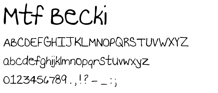 MTF Becki font